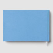 Elegante rustieke Mason Jar Daisies Bruiloft Blauw Gastenboek (Achterkant)