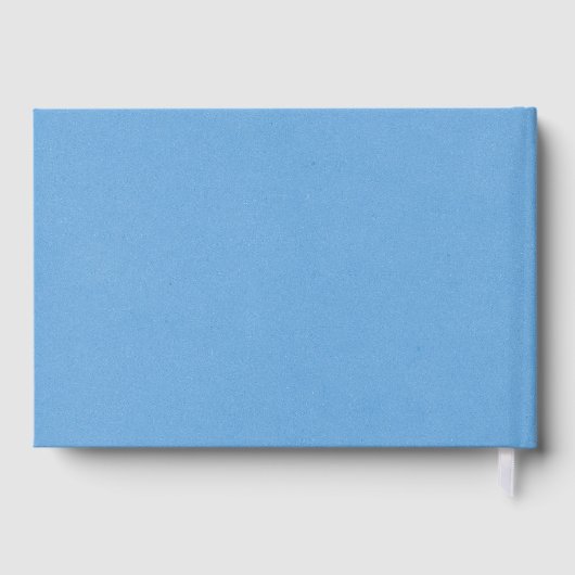 Elegante rustieke Mason Jar Daisies Bruiloft Blauw Gastenboek (Achterkant)