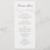 Elegante rustieke minimalistische botanische bruil menu (Voorkant)
