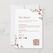 Elegante Rustieke Minimalistische Huwelijksdetails Save The Date (Voorkant)