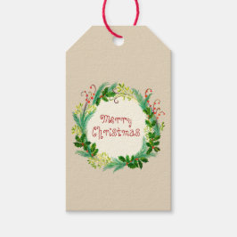 Elegante Rustieke Moderne Groene Taupe Prettig Ker Cadeaulabel