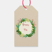 Elegante Rustieke Moderne Groene Taupe Prettig Ker Cadeaulabel (Achterkant)