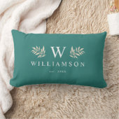 Elegante Rustieke Monogram Aangepaste Familienaam Kussen (Deken)