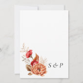 Elegante Rustieke Neutrale Boho Bloem Kaart (Achterkant)