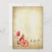 Elegante rustieke neutrale Boho bloemenbruiloft Kaart (Achterkant)