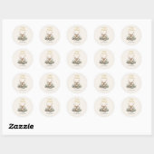 Elegante rustieke Noël Kerst stickers - Cadeauverp (Vel)