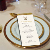 Elegante Rustieke Noël Kerstmaaltijd Menu Kaart