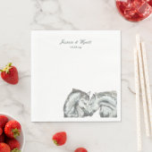 Elegante rustieke nuzzling paarden bruiloft servet (Insitu)