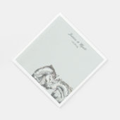 Elegante rustieke nuzzling paarden bruiloft servet (Hoek)