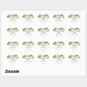 Elegante rustieke olijf boho zomer bruiloft dank u hart sticker (Vel)