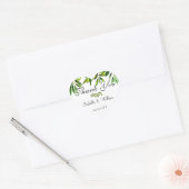 Elegante rustieke olijf boho zomer bruiloft dank u hart sticker (Envelop)