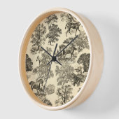 Elegante rustieke paarden Bomen Beige Tan Toile (Hoek)