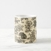 Elegante rustieke paarden Bomen Beige Tan Toile Koffiemok (Center)