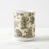 Elegante rustieke paarden Bomen Beige Tan Toile Koffiemok (Center)