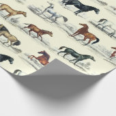 Elegante  rustieke paardenrassen Toile Cadeaupapier (Hoek)