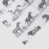Elegante  rustieke paardenrassen Toile Tissuepapier (Detail)