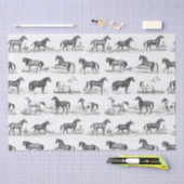 Elegante  rustieke paardenrassen Toile Tissuepapier (Craft)