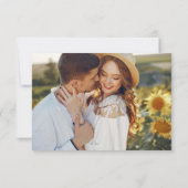 Elegante rustieke Paarse blos Floral Save the Date Kaart (Achterkant)