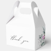 Elegante rustieke Paarse Blush geometrische bruilo Bedankdoosjes (Achterkant)