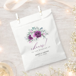 Elegante rustieke Paarse Blush geometrische bruilo Bedankzakje