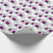 Elegante rustieke Paarse Blush geometrische bruilo Cadeaupapier (Hoek)