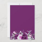 Elegante rustieke Paarse Blush geometrische bruilo Kaart (Achterkant)