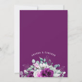 Elegante rustieke Paarse Blush Geometrische bruilo Kaart (Achterkant)