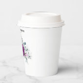 Elegante rustieke Paarse Blush geometrische bruilo Papieren Bekers (Links)