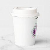 Elegante rustieke Paarse Blush geometrische bruilo Papieren Bekers (Rechts)