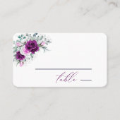 Elegante rustieke Paarse Blush geometrische bruilo Plaatskaartje (Voorkant)