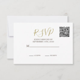 Elegante rustieke palmboom QR Code Bruiloft RSVP Kaartje