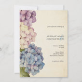Elegante rustieke pastel hortensia bloem kaart (Voorkant)