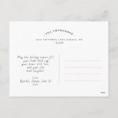 Elegante Rustieke Pijnboom Kerstboog Frame 2 foto' Feestdagenkaart (Achterkant)