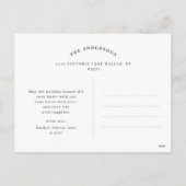 Elegante Rustieke Pijnboom Kerstmis 2 Aangepaste F Feestdagenkaart (Achterkant)