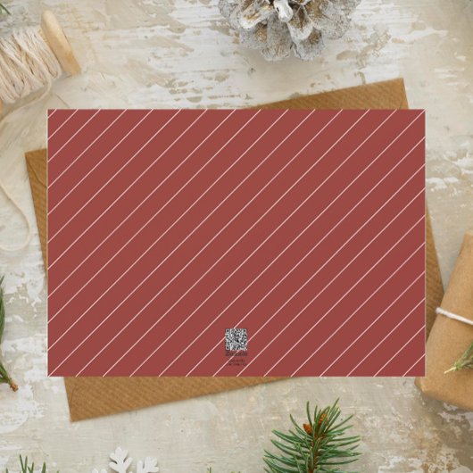 Elegante Rustieke Pijnboom Kerstmis 2 Aangepaste F Feestdagenkaart