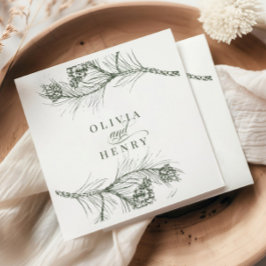 Elegante rustieke Pine Branch Woodland bruiloft Servet