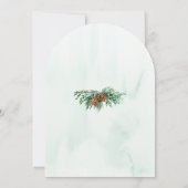 Elegante rustieke Pine Forest Arch Engagement Part Kaart (Achterkant)