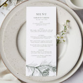 Elegante rustieke Pine Woodland bruiloft Menu