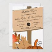 Elegante rustieke pompoen herfst bladeren herfst b kaart (Voorkant)