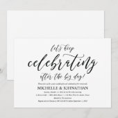 Elegante rustieke post-bruiloft brunch uitnodiging (Voorkant / Achterkant)