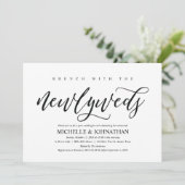 Elegante Rustieke Post Wedding Brunch Invitation K Kaart (Staand voorkant)