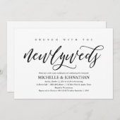 Elegante Rustieke Post Wedding Brunch Invitation K Kaart (Voorkant / Achterkant)