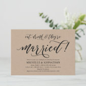Elegante Rustieke Post Wedding Brunch Invitation K Kaart (Staand voorkant)