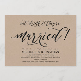 Elegante Rustieke Post Wedding Brunch Invitation K Kaart
