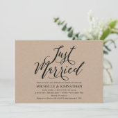Elegante Rustieke Post Wedding Brunch Invitation K Kaart (Staand voorkant)