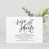 Elegante Rustieke Post Wedding Brunch Invitation K Kaart (Staand voorkant)