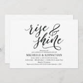 Elegante Rustieke Post Wedding Brunch Invitation K Kaart (Voorkant / Achterkant)