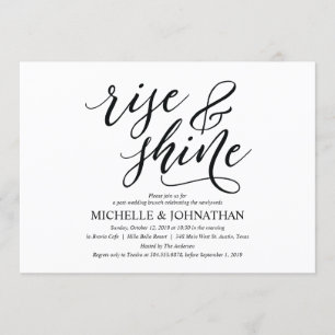 Elegante Rustieke Post Wedding Brunch Invitation K Kaart