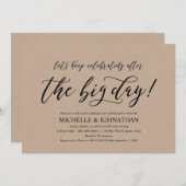 Elegante Rustieke Post Wedding Brunch Invitation K Kaart (Voorkant / Achterkant)