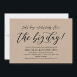 Elegante Rustieke Post Wedding Brunch Invitation K Kaart<br><div class="desc">Een brunchfeest plannen met de pasgetrouwden de dag na de bruiloft? Nodig gasten uit met deze elegante rustieke kalligrafie met als thema Post Wedding Brunch Invitation Kaart. Voeg je brunchgegevens toe in bijpassend zwart lettertype / belettering. #TeeshaDerrick</div>